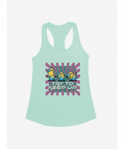 Minions Girls Green Keep-Up Tank Top - Junior Sizes
