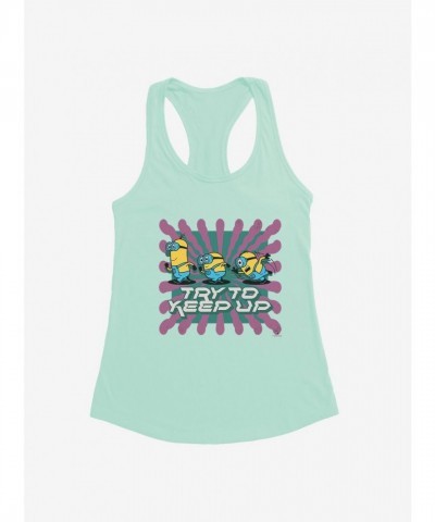 Minions Girls Green Keep-Up Tank Top - Junior Sizes