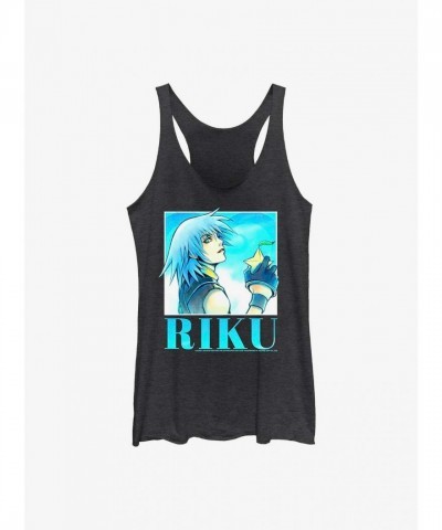 Disney Heart Throb Riku Tank Top for Girls - Black