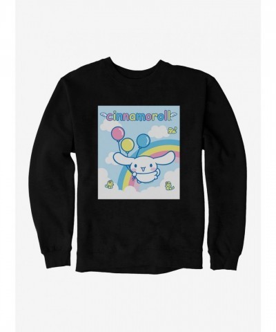 Cinnamoroll Balloon Print Men's Rainbow Sweatshirt