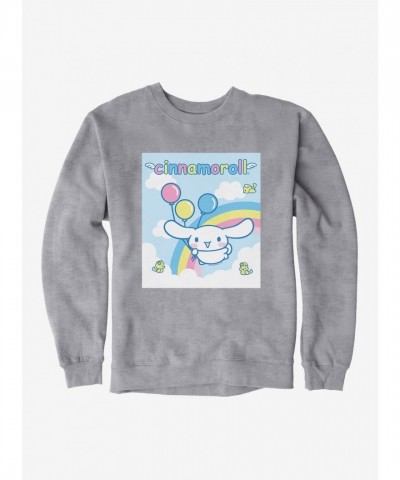 Cinnamoroll Balloon Print Men's Rainbow Sweatshirt