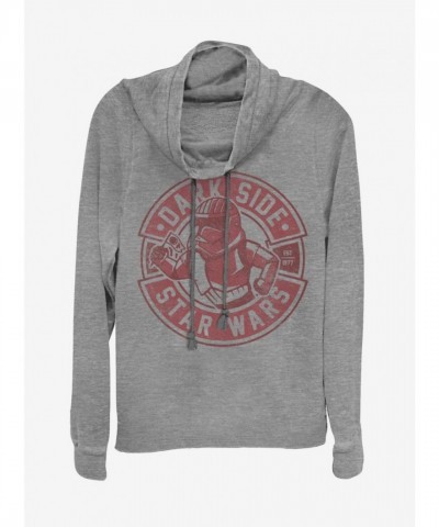 Star Wars Grey Red Trooper Hoodie for Girls - Lightweight Cowl Neck Top