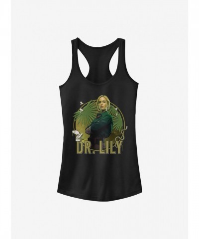 Disney Junior Girls Jungle Cruise Dr. Lily Cotton Blend Tank Top - Black
