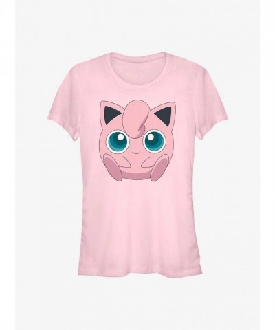 Pokemon Jigglypuff Adorable Girls T-Shirt - Soft Pink