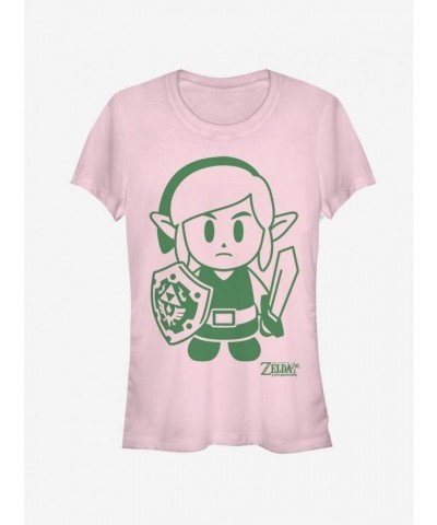 Nintendo Link's Awakening Avatar Outline T-Shirt for Girls - Pink