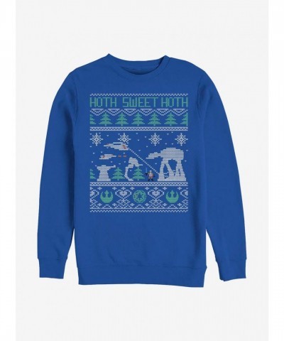 Star Wars Battle Crew Sweater for Men - Blue Ugly Holiday Edition