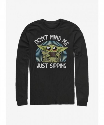 Mandalorian Child Character Long Sleeve Men's T-Shirt - Black