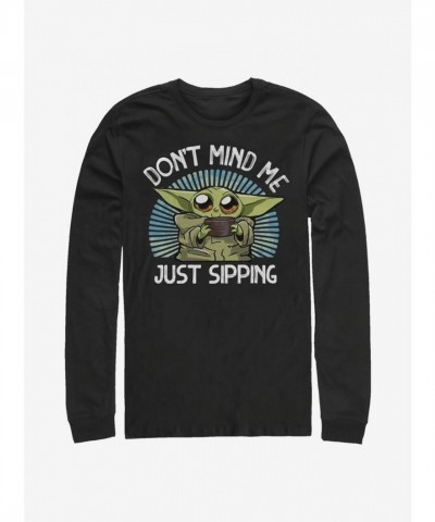 Mandalorian Child Character Long Sleeve Men's T-Shirt - Black