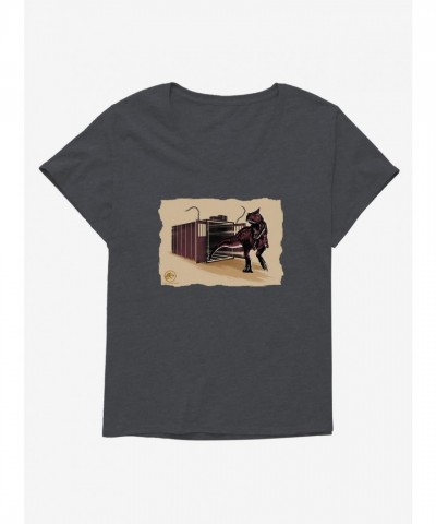 Jurassic World Dominion Red Escape Scoop Neck Plus Size Tee for Girls