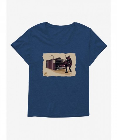 Jurassic World Dominion Red Escape Scoop Neck Plus Size Tee for Girls