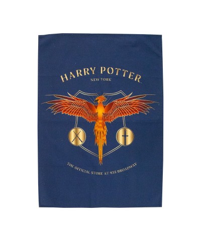 Harry Potter New York Exclusive Fawkes Phoenix Tea Towel in Navy and Gold