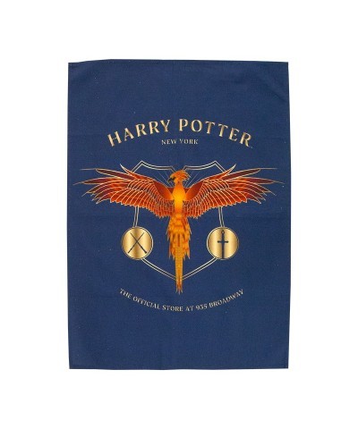 Harry Potter New York Exclusive Fawkes Phoenix Tea Towel in Navy and Gold