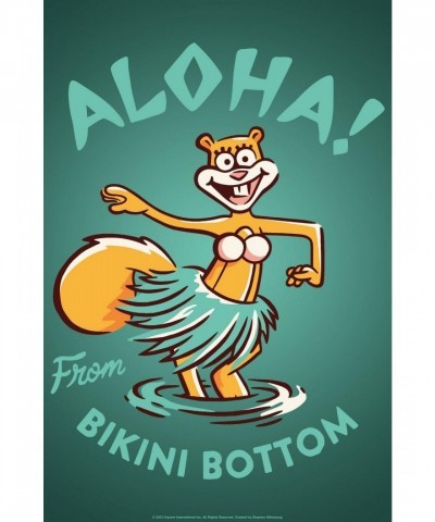 SpongeBob SquarePants Aloha Sandy Poster - White Edition