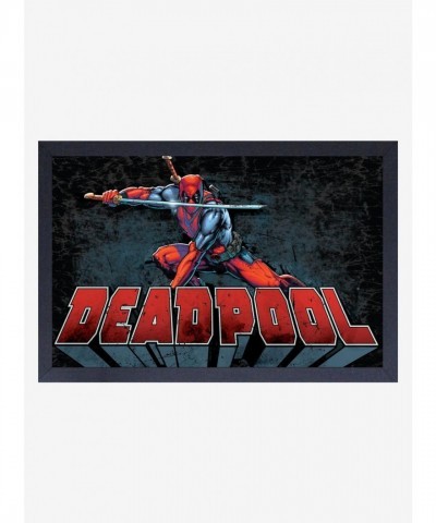 Marvel Deadpool Framed Poster with Movie Screen Texture