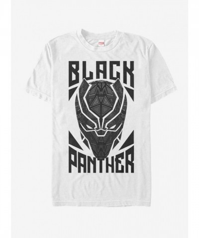 Marvel Black Panther T-Shirt - White Men's Lightweight Cotton Shirt