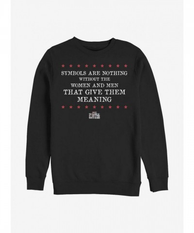 Marvel Falcon Winter Soldier Graphic Crewneck Sweatshirt - Black Men's
