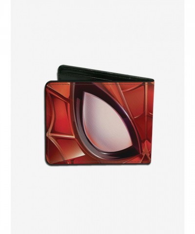 Marvel Men's Vegan Leather Spider-Man Eyes Close Up Bi-Fold Wallet