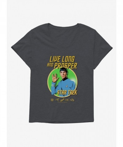 Star Trek "Live Long and Prosper" Plus Size Scoop Neck T-Shirt for Women