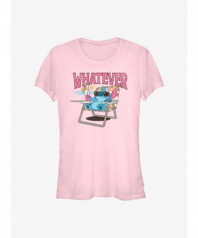 Disney Lilo & Stitch Pink Tee for Girls - Lightweight Cotton