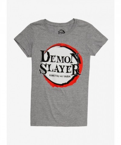 Demon Slayer Anime Logo Tee for Girls