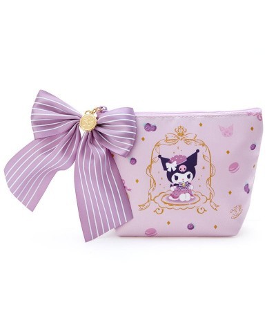 Kuromi Tea Room Zipper Pouch with Ribbon Charm