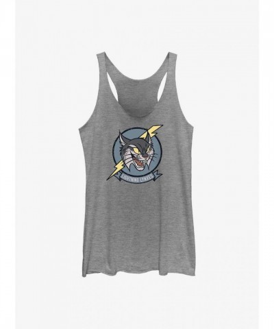 Disney Grey Girls Tank Top with Strange World Lightning Lynxes Badge