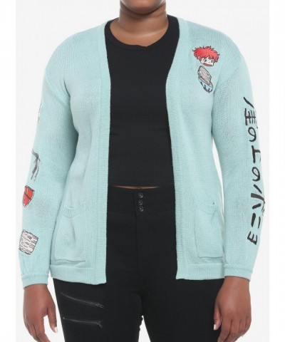 Studio Ghibli Inspired Plus Size Cardigan Featuring Ponyo & Ramen