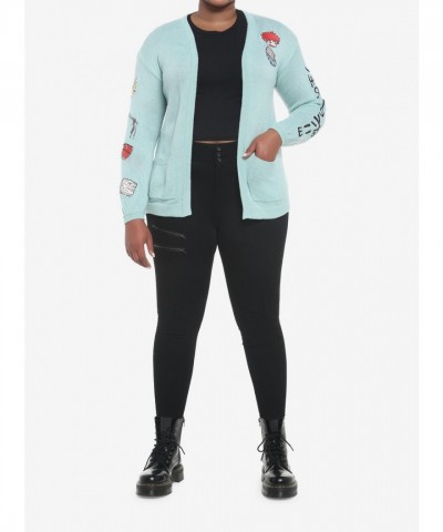 Studio Ghibli Inspired Plus Size Cardigan Featuring Ponyo & Ramen