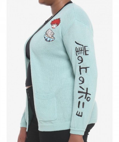 Studio Ghibli Inspired Plus Size Cardigan Featuring Ponyo & Ramen