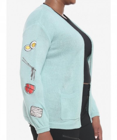 Studio Ghibli Inspired Plus Size Cardigan Featuring Ponyo & Ramen