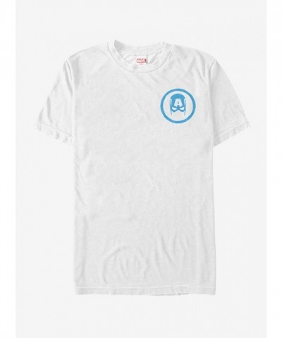 Marvel Captain America Mask White Unisex T-Shirt