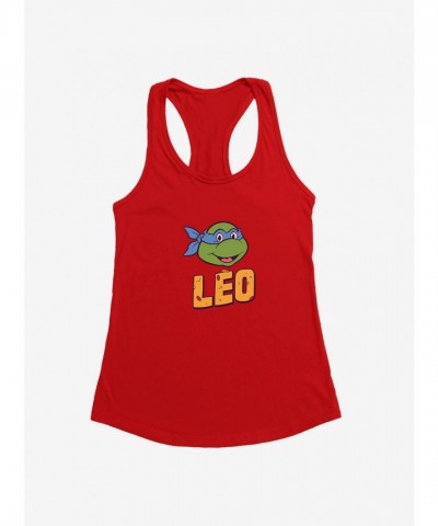 Teenage Mutant Ninja Turtles Leo Pizza Face Girls Tank Top
