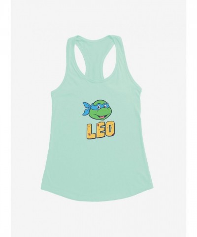 Teenage Mutant Ninja Turtles Leo Pizza Face Girls Tank Top