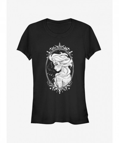 Disney Elsa Snow Queen T-Shirt for Girls - Black