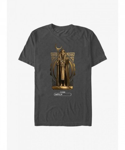 Marvel Grey Moon Knight Khonshu Statue T-Shirt for Men