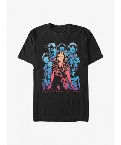 Stranger Things Pop Culture Gaze Tee - Black Men's