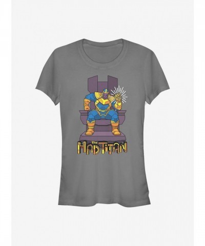Marvel Girls Avengers Titan Throne T-Shirt, Lightweight Cotton