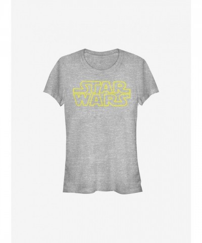 Star Wars Simplified Grey T-Shirt for Girls