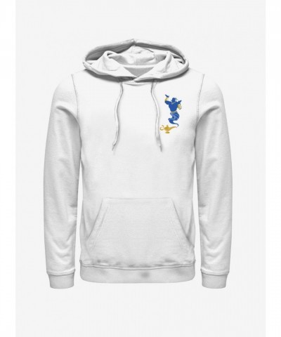 Disney Aladdin 2019 Men's White Pocket Lamp Hoodie