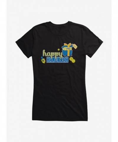 SpongeBob SquarePants Happy Hanukkah for Girls - Junior Sizes Cotton Tee