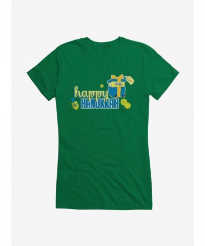 SpongeBob SquarePants Happy Hanukkah for Girls - Junior Sizes Cotton Tee