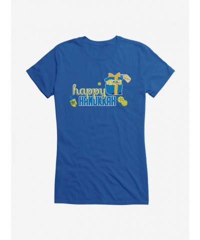 SpongeBob SquarePants Happy Hanukkah for Girls - Junior Sizes Cotton Tee