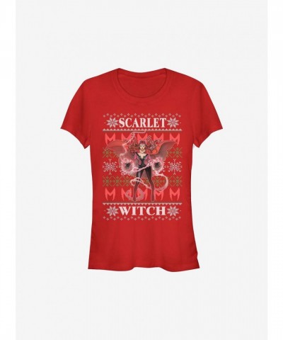 Marvel Scarlet Witch Festive Girls T-Shirt - Red