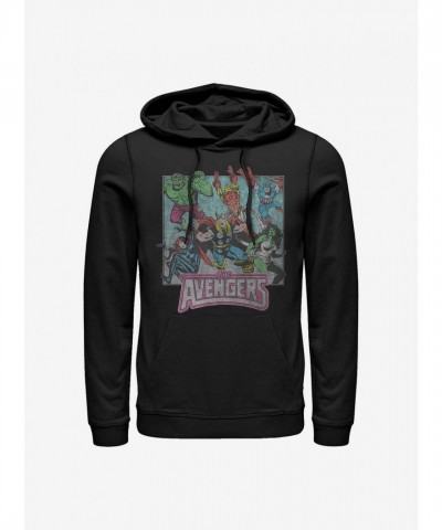 Marvel Black Avengers Framed Hoodie for Men