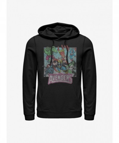 Marvel Black Avengers Framed Hoodie for Men