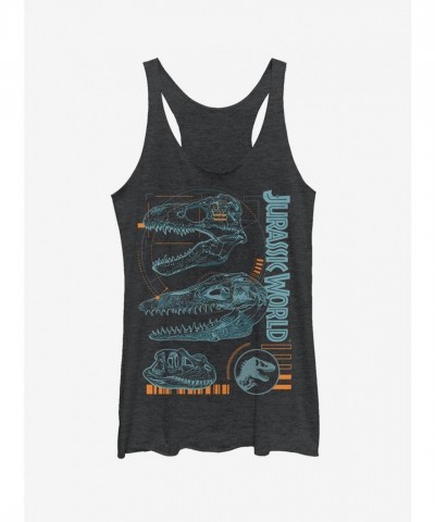 Jurassic World Fallen Kingdom Dinosaur Skull Tank Top for Girls - Black