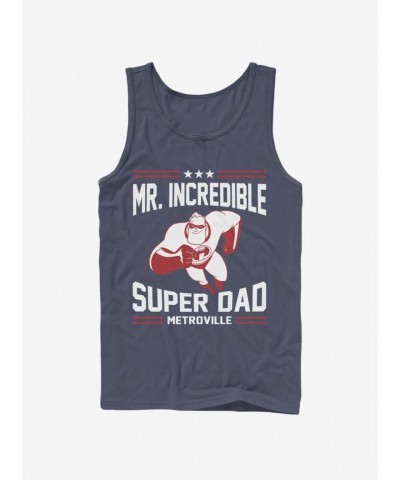 Disney Pixar Incredibles Sporty Dad Cotton Tank Top - Men's Blue