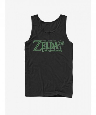 Nintendo Legend of Zelda Link's Awakening Men's Cotton Tank Top - Black