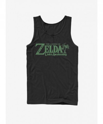 Nintendo Legend of Zelda Link's Awakening Men's Cotton Tank Top - Black