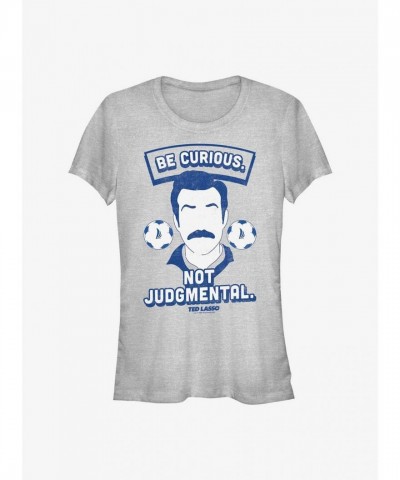 Ted Lasso Girls Curious Not Judgmental Grey T-Shirt